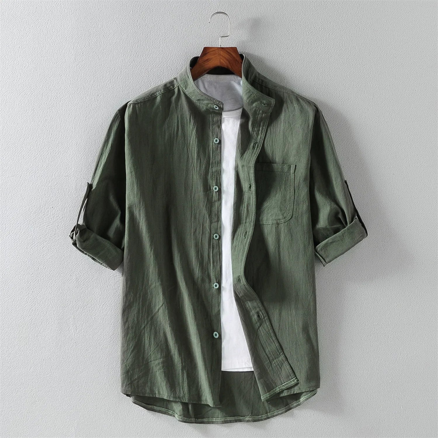 Santo Mandarin Collar Shirt