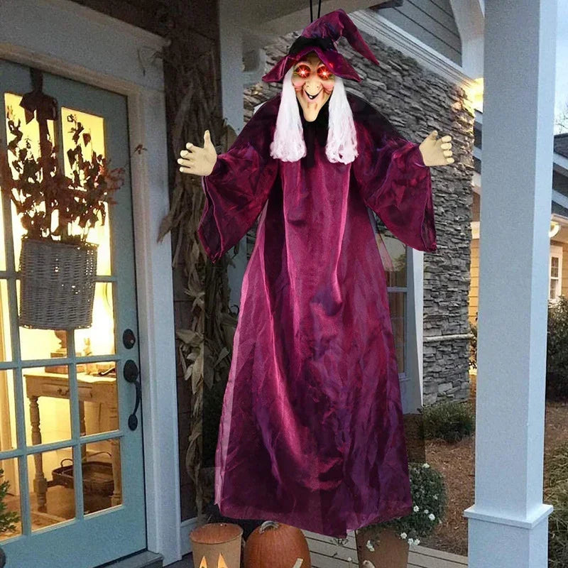 Animated Witch Figure with Sound and Light