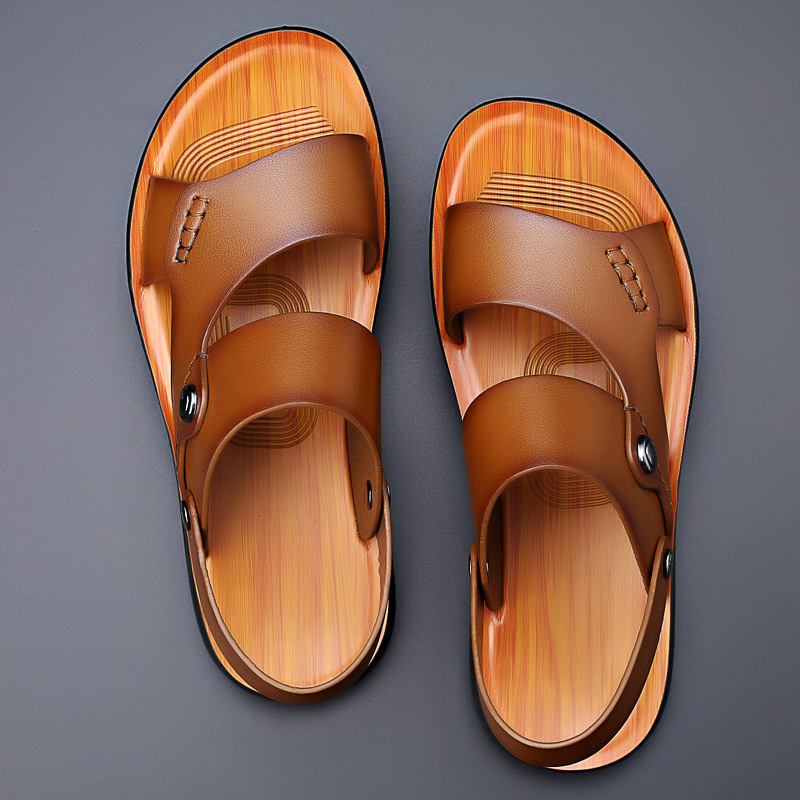 Marwick Leather Slide Sandals