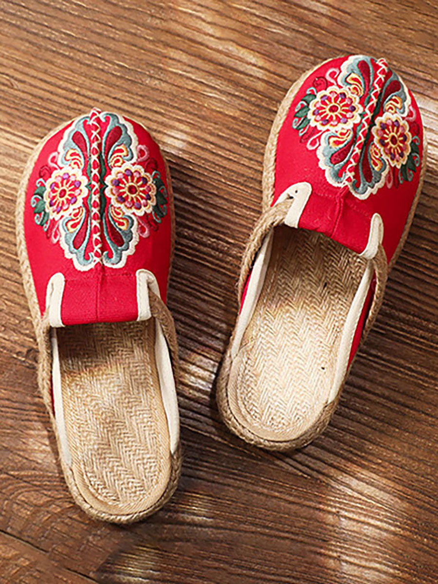 Amara Retro Embroidered Floral Shoes