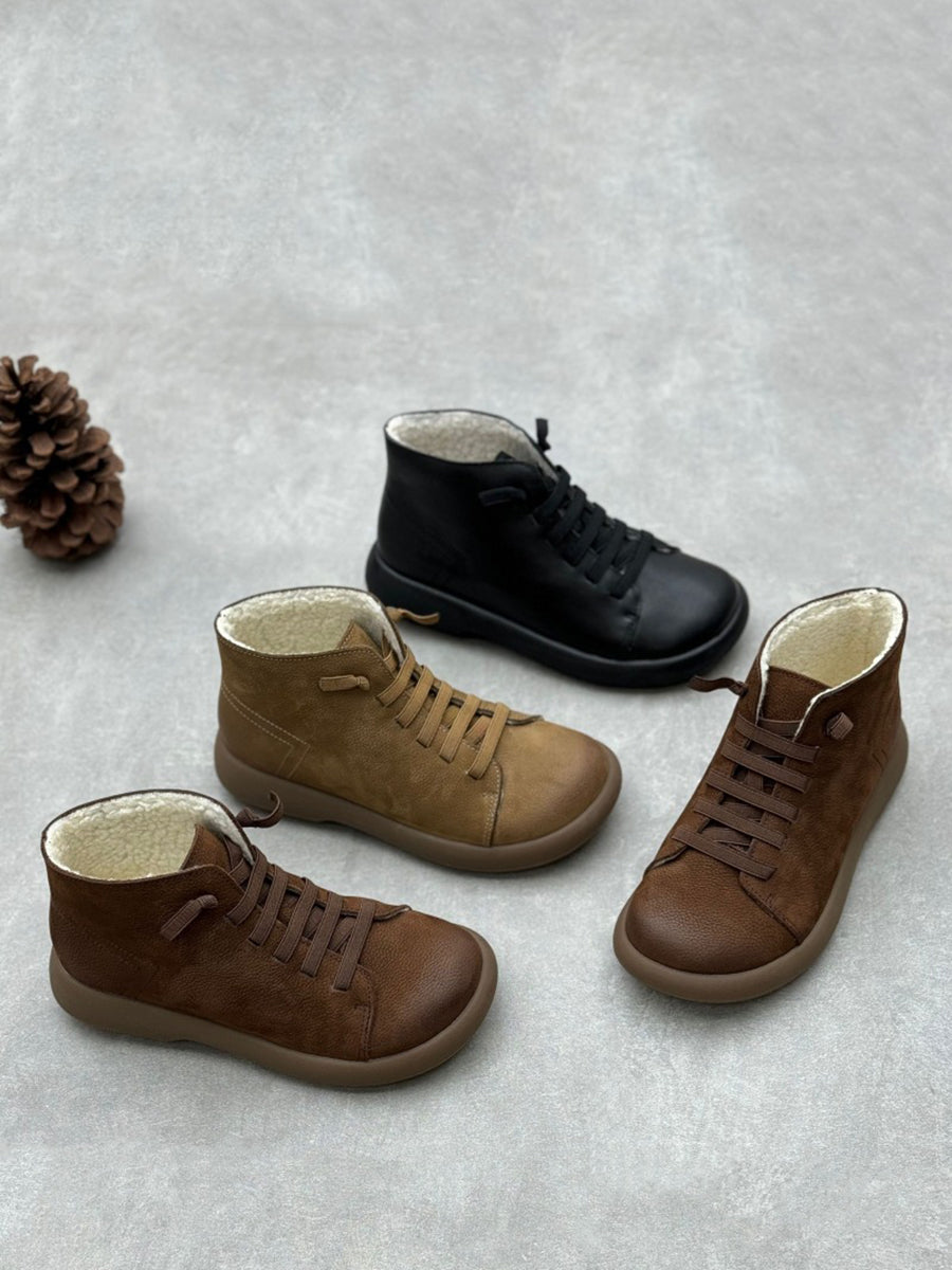 Siena Leather Fleece-Lined Boots
