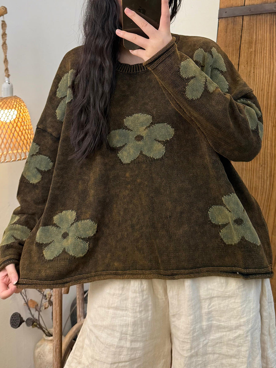 Lucca Floral Knit Sweater