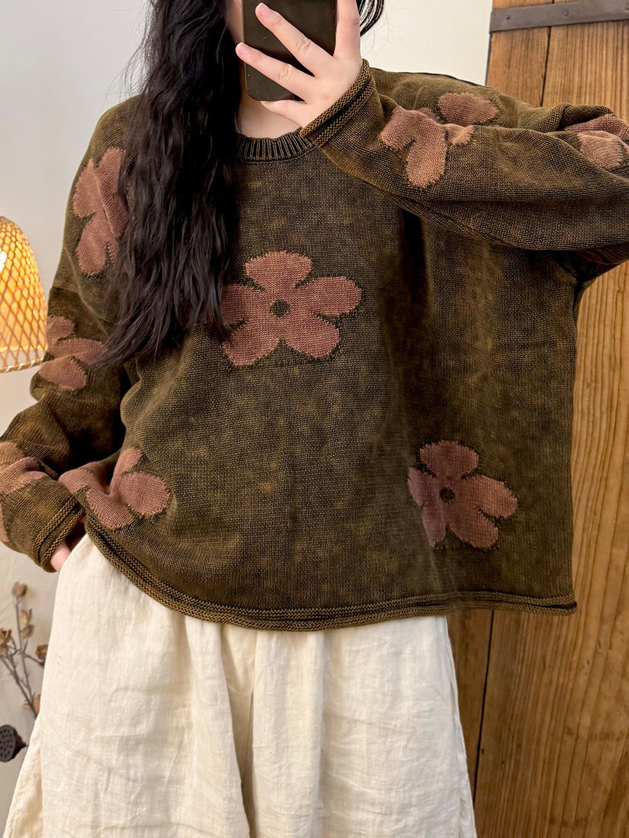 Lucca Floral Knit Sweater