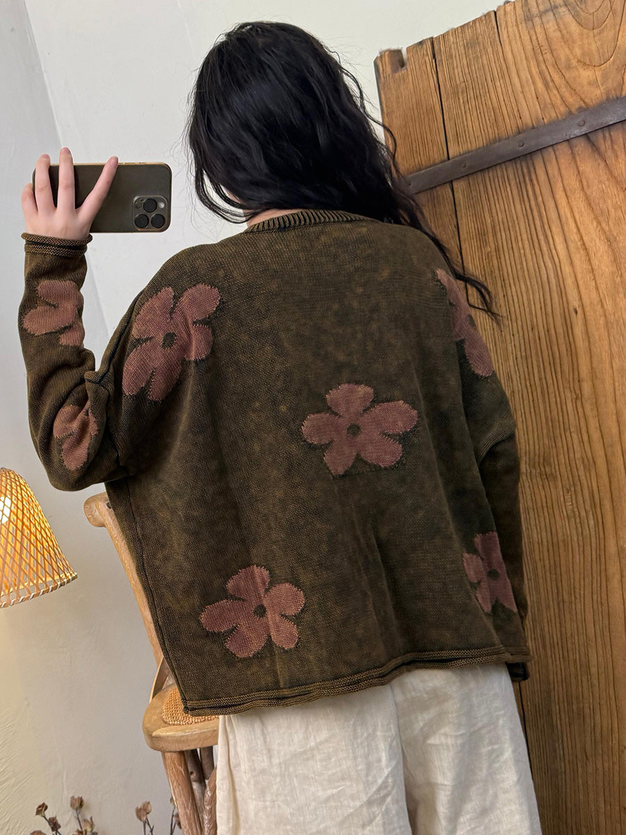 Lucca Floral Knit Sweater
