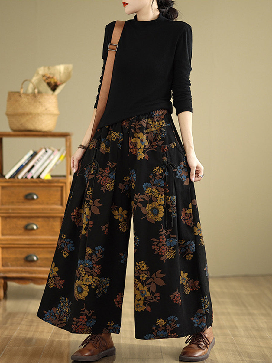 Granada Floral Wide-Leg Pants