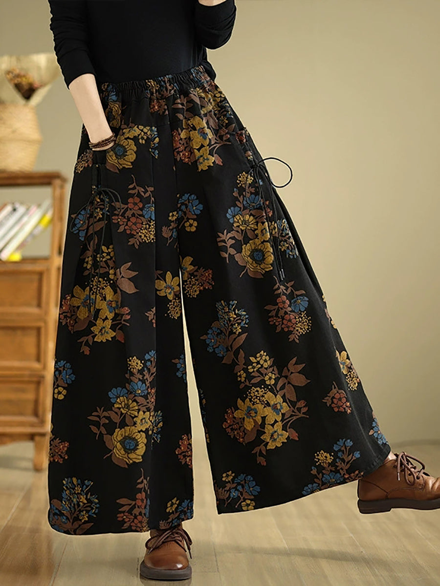 Granada Floral Wide-Leg Pants