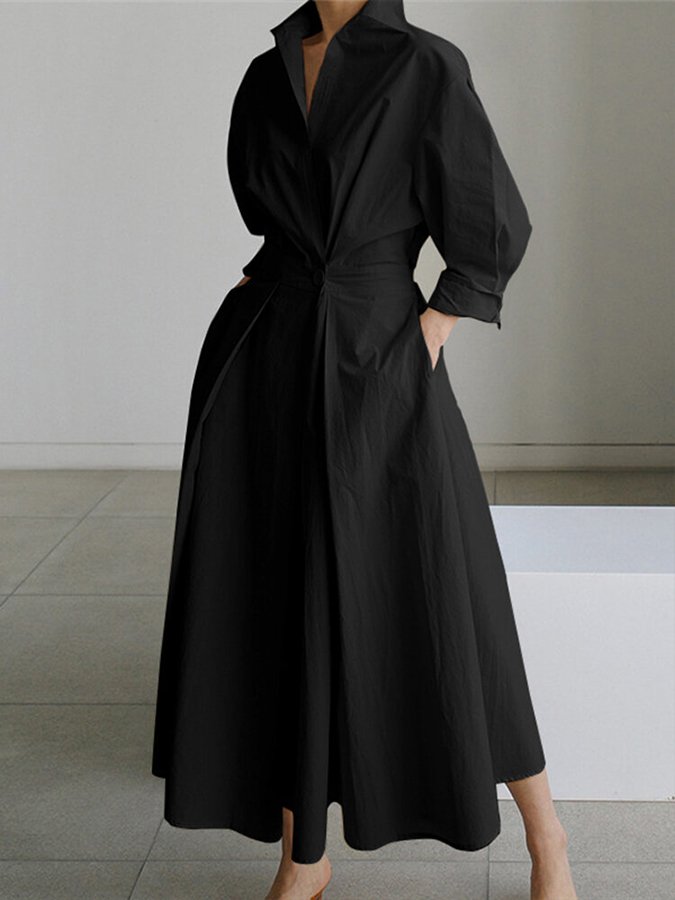 Elara Pleated Maxi Dress
