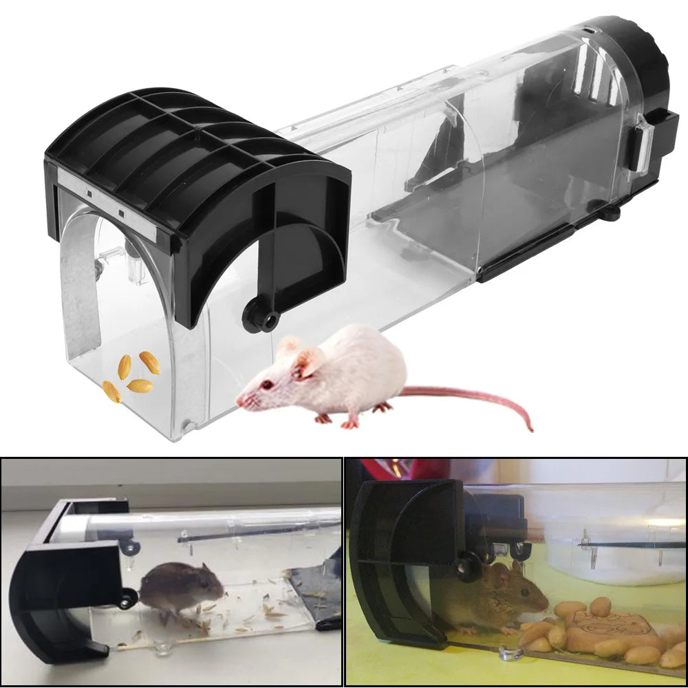 Humane Self-Locking Mouse Trap