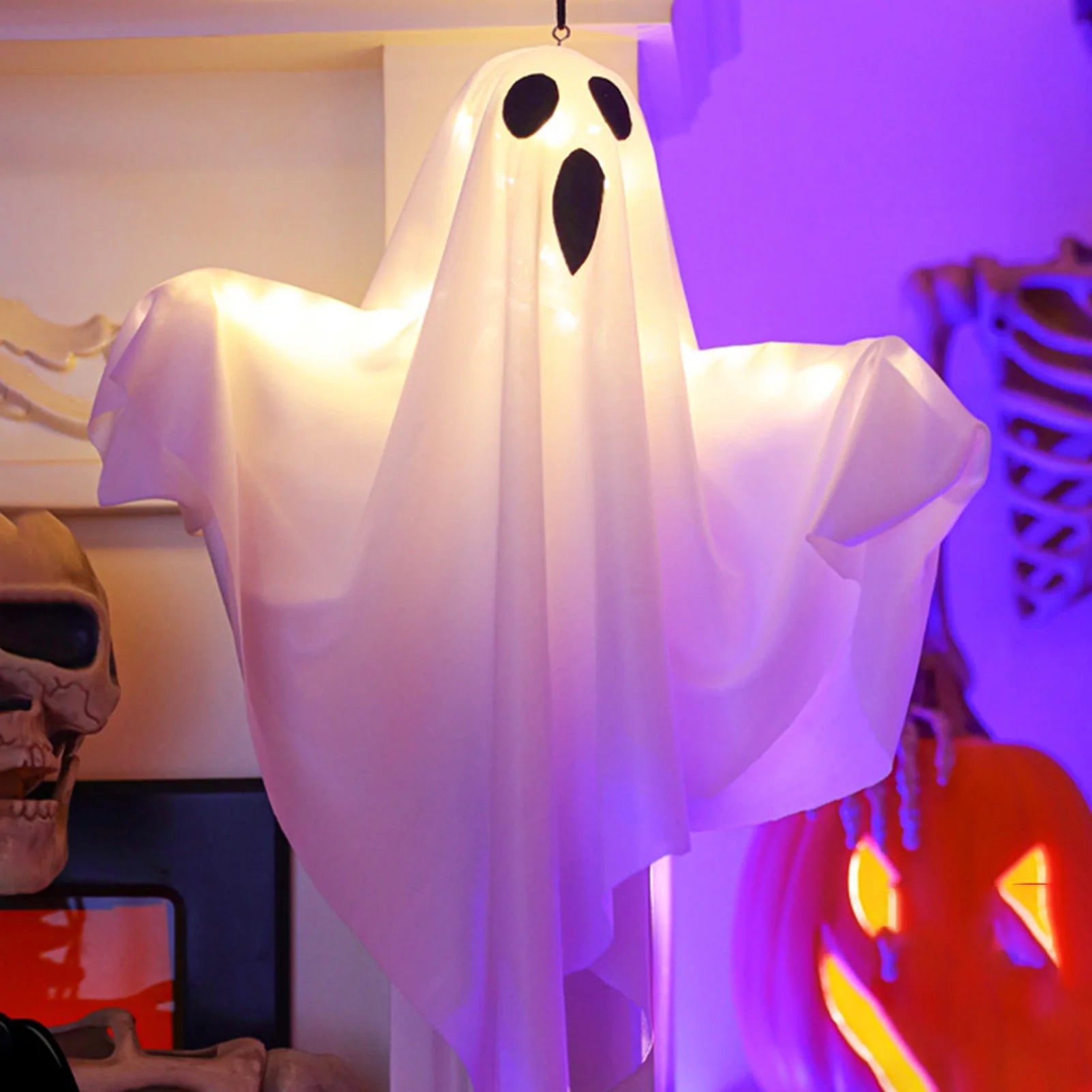Lighted Hanging Ghost Decoration