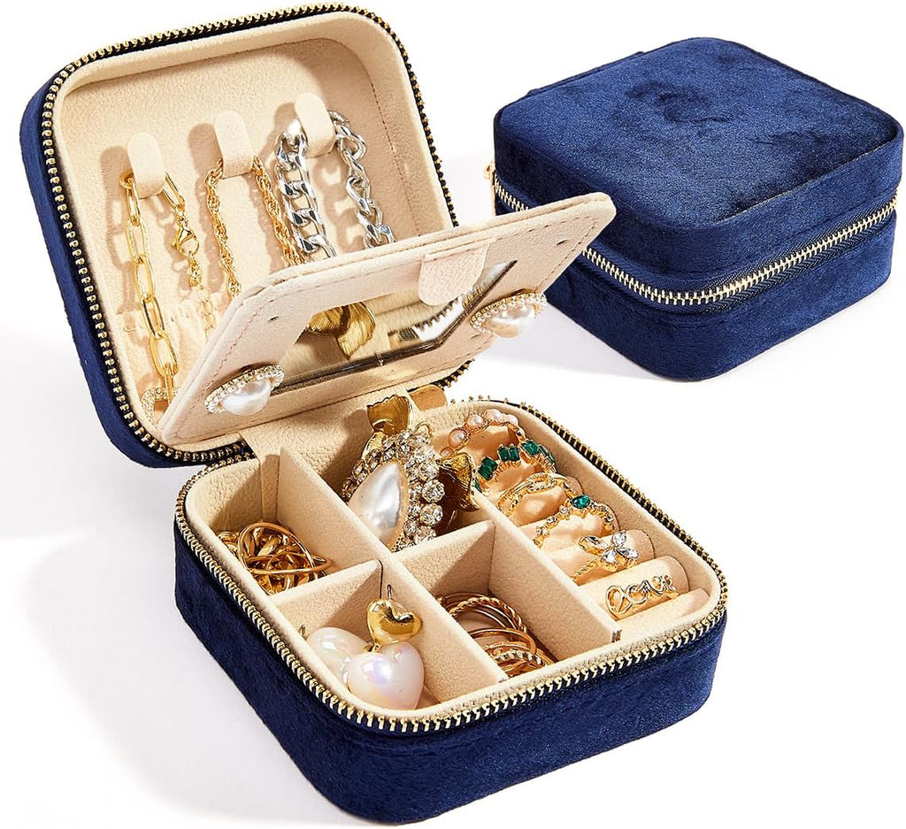 Velvet Travel Jewelry Storage Case