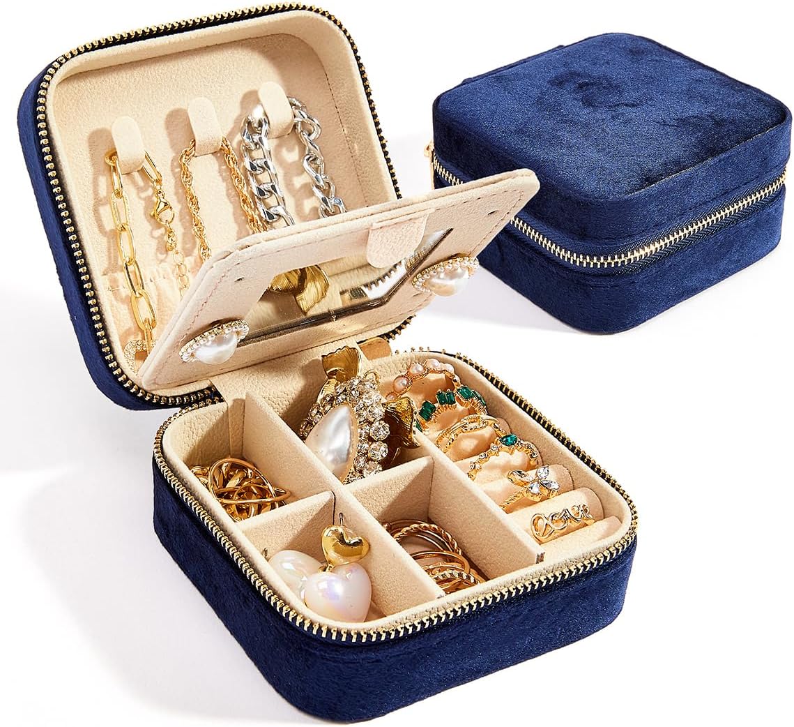 Velvet Travel Jewelry Storage Case
