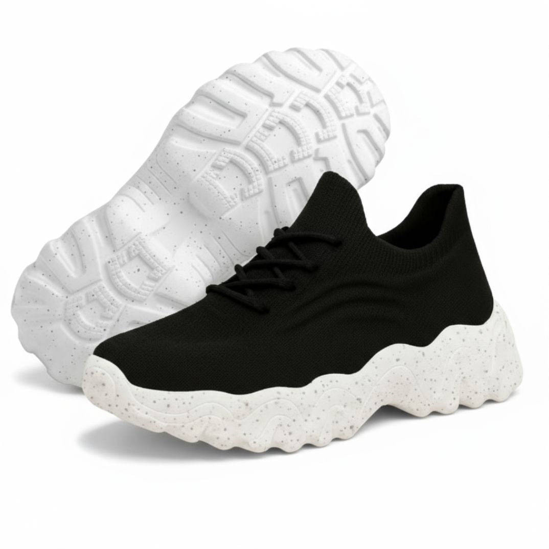 Women’s Cloud-Step Chunky Sole Knit Sneakers