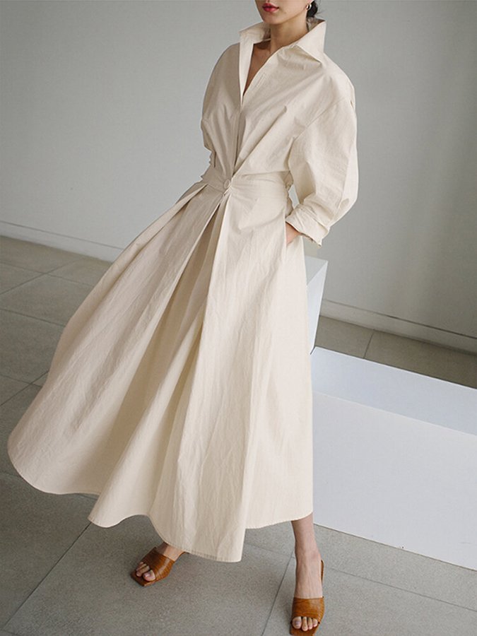 Elara Pleated Maxi Dress