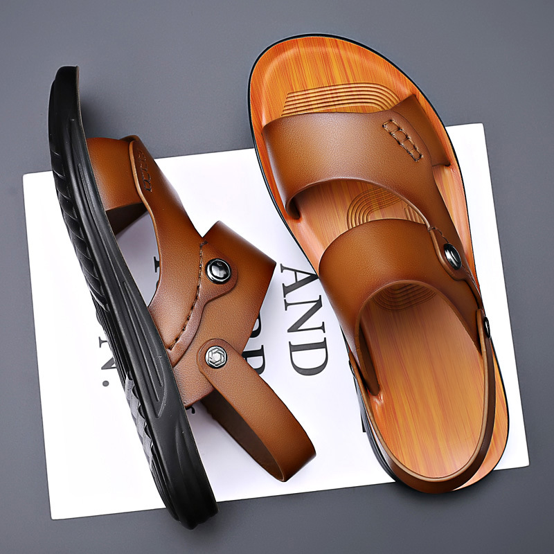 Marwick Leather Slide Sandals