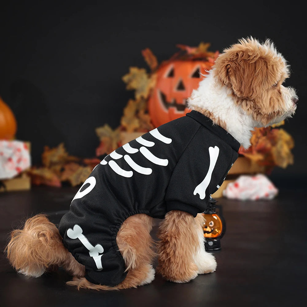Glow Skeleton Dog Costume