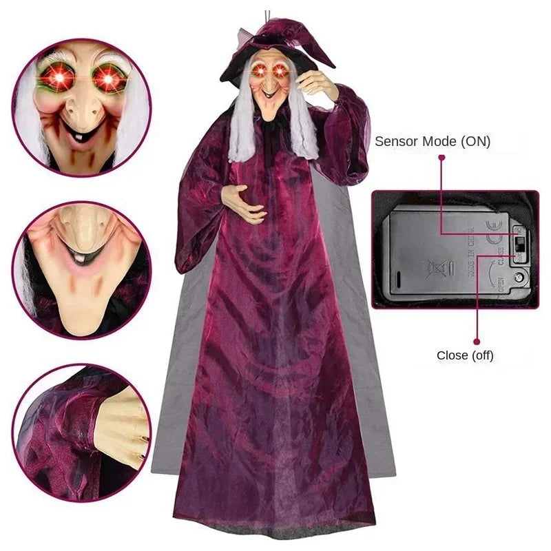 Animated Witch Figure with Sound and Light