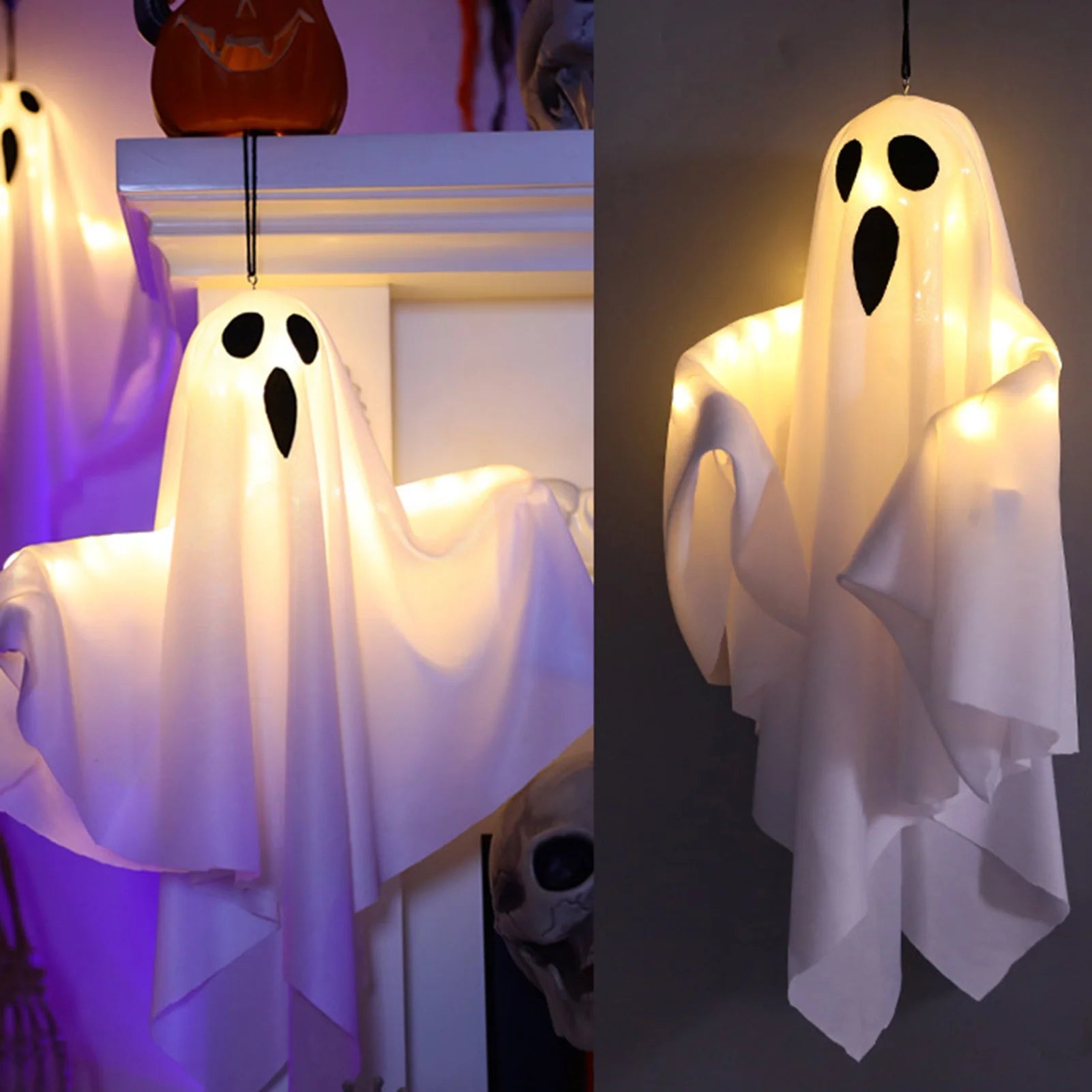 Lighted Hanging Ghost Decoration