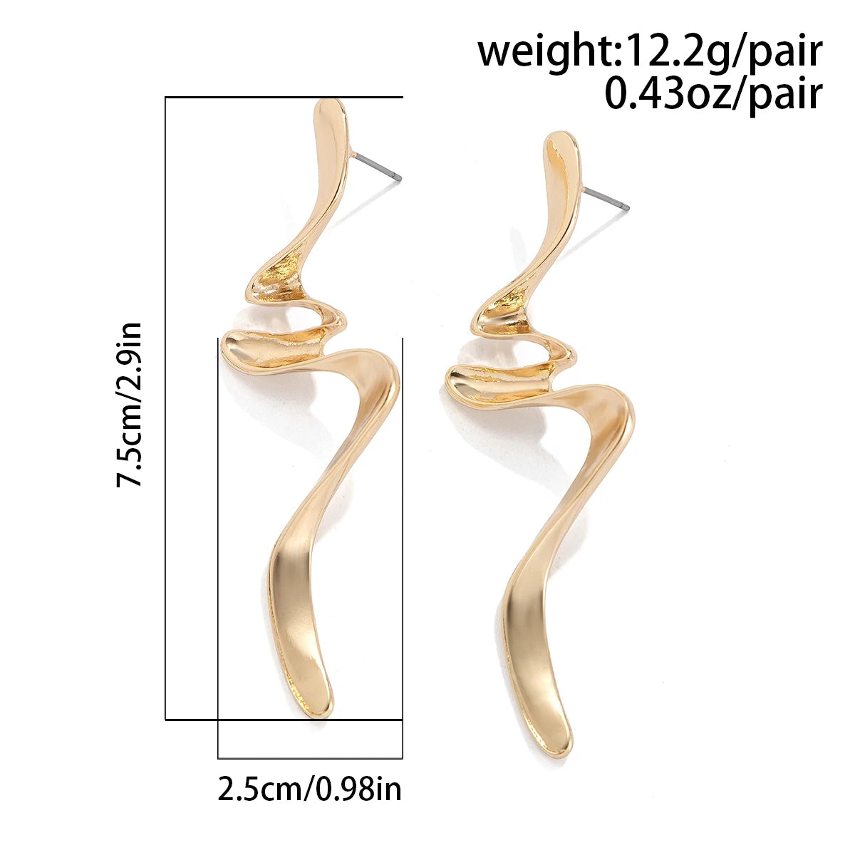 Elara Sculpted Wave Earrings
