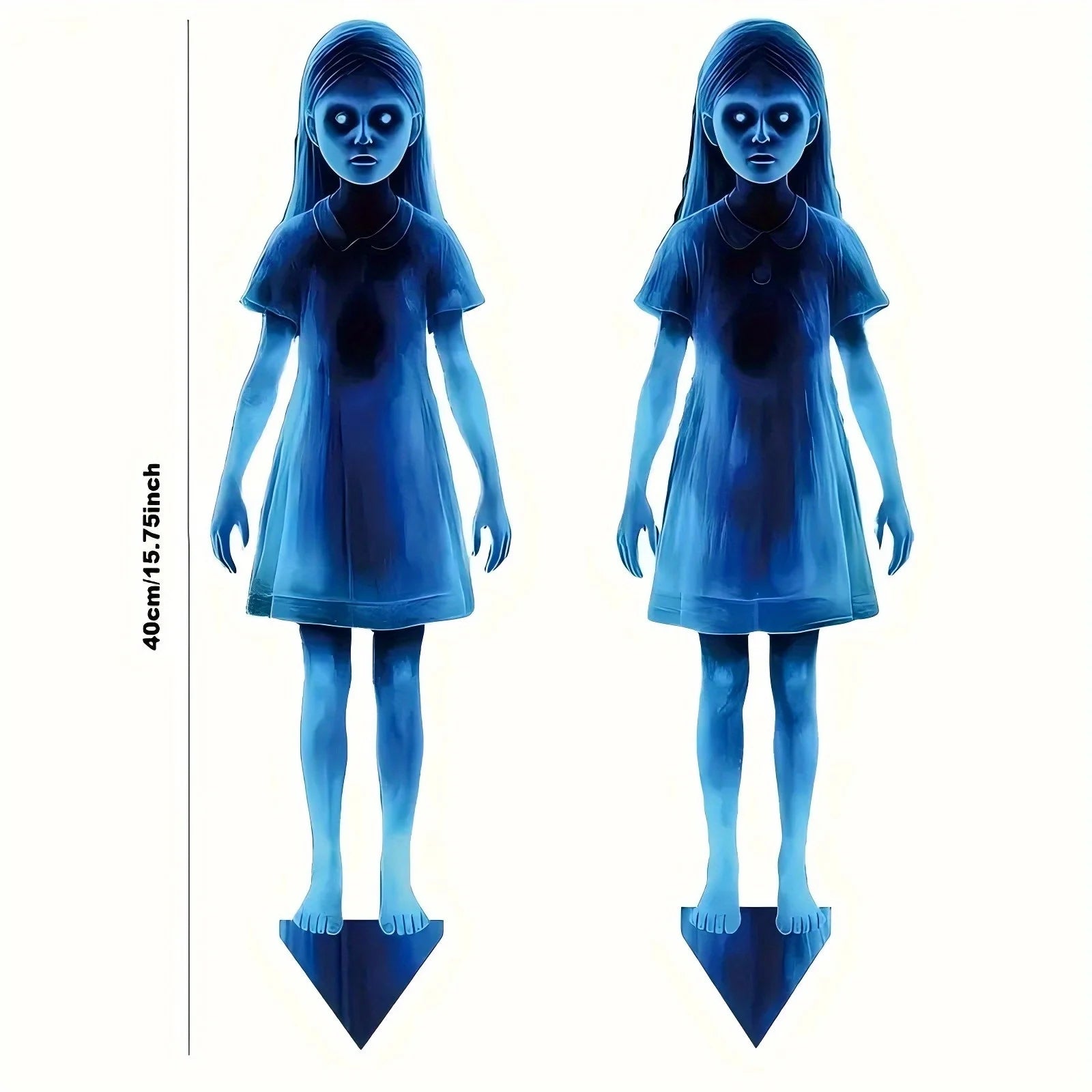 Outdoor Twin Ghost Decoration with LED Lights