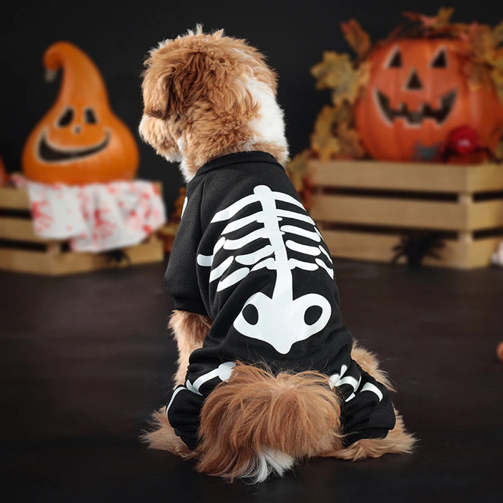 Glow Skeleton Dog Costume