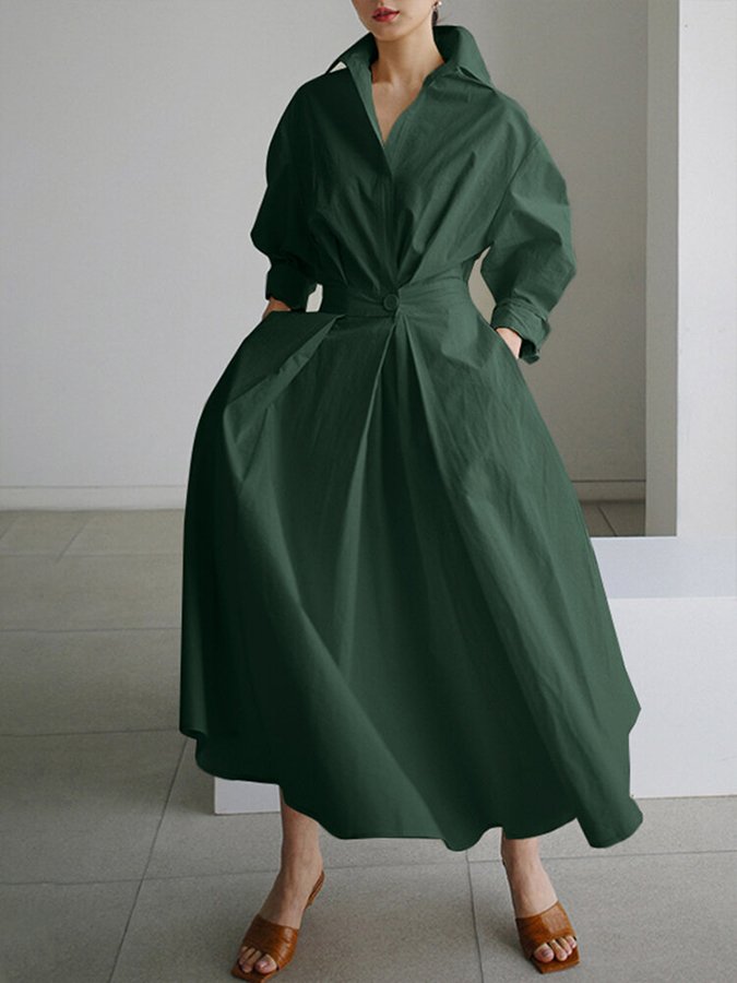 Elara Pleated Maxi Dress