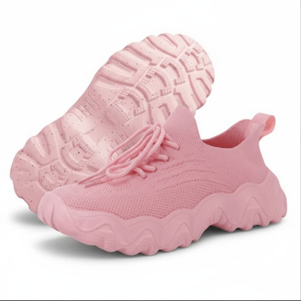 Women’s Cloud-Step Chunky Sole Knit Sneakers