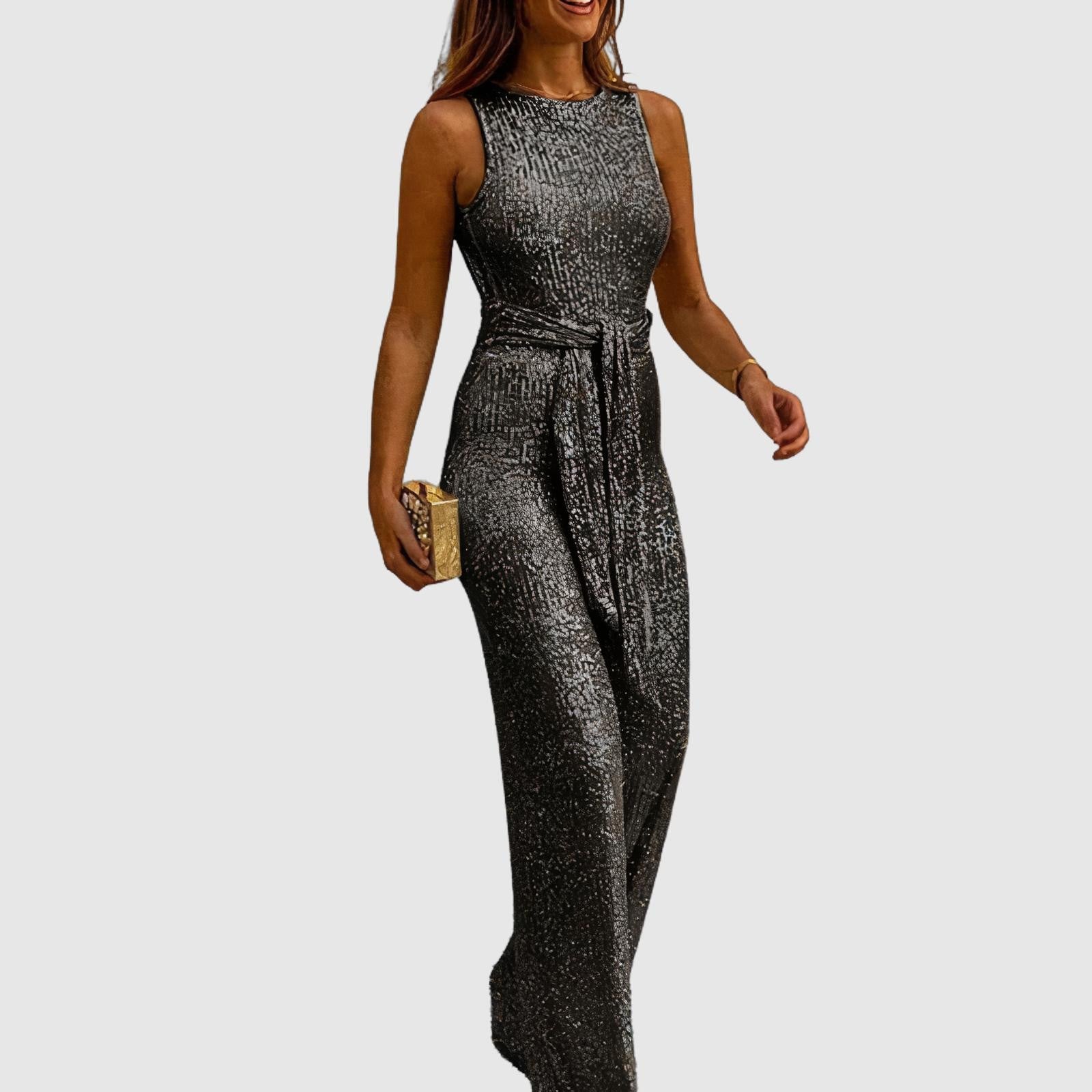 Remona Glitter Wide-Leg Jumpsuit