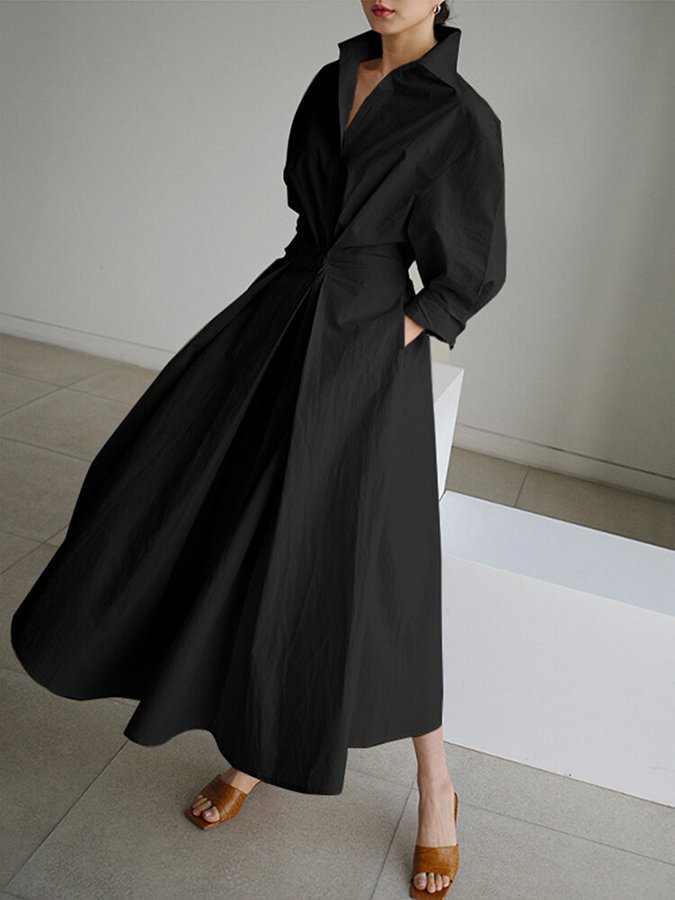 Elara Pleated Maxi Dress