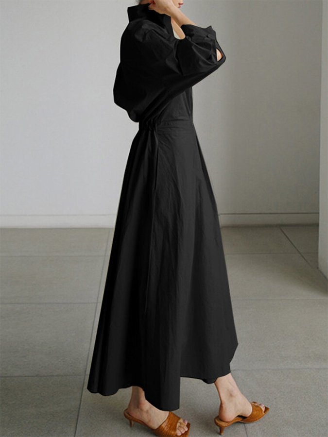 Elara Pleated Maxi Dress