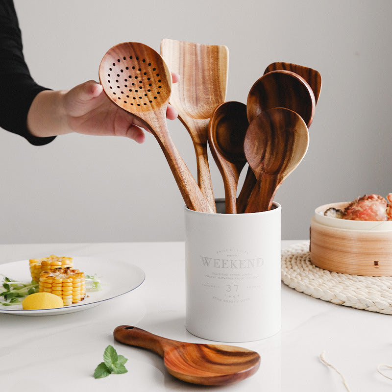 Teak Wood Kitchen Utensil Set