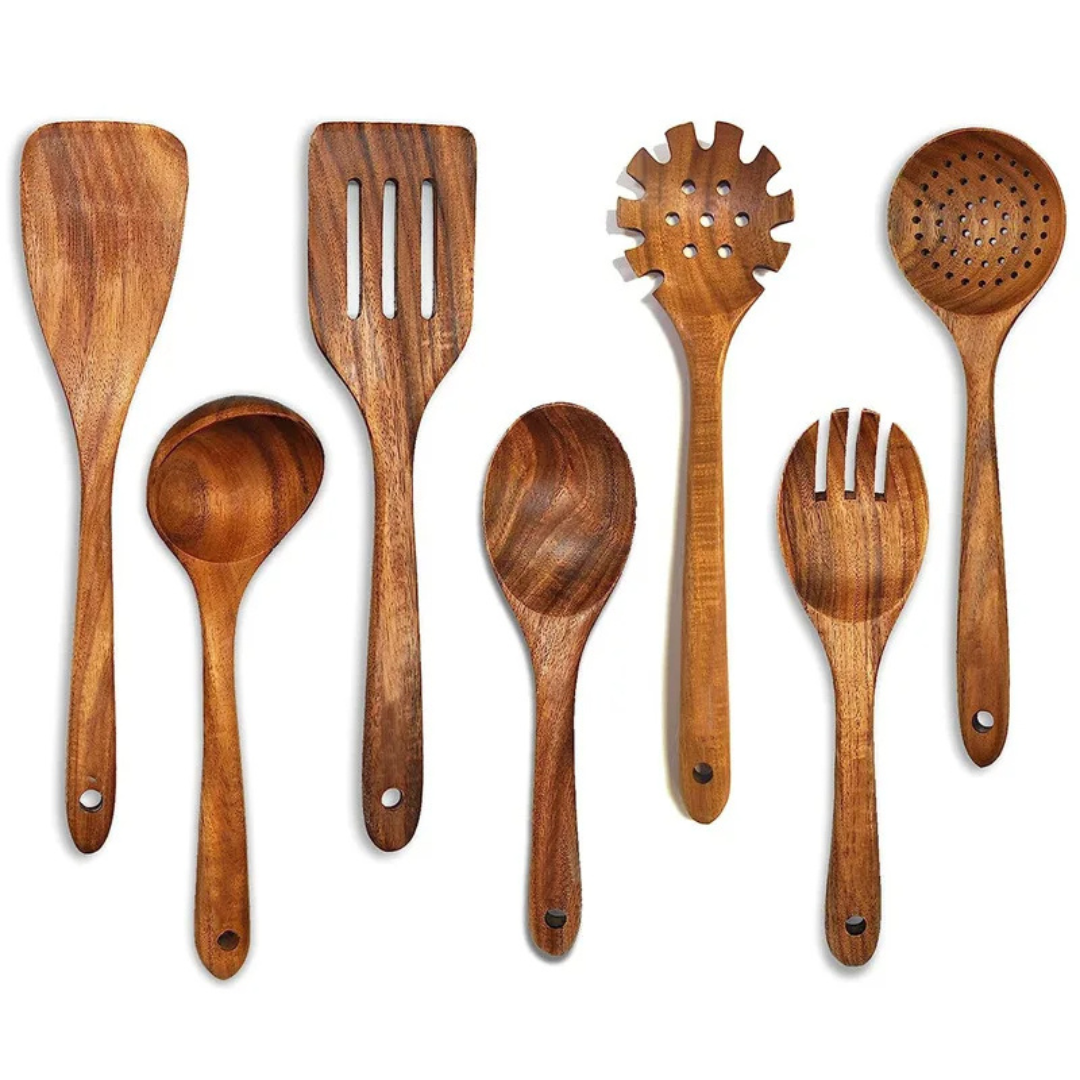 Teak Wood Kitchen Utensil Set