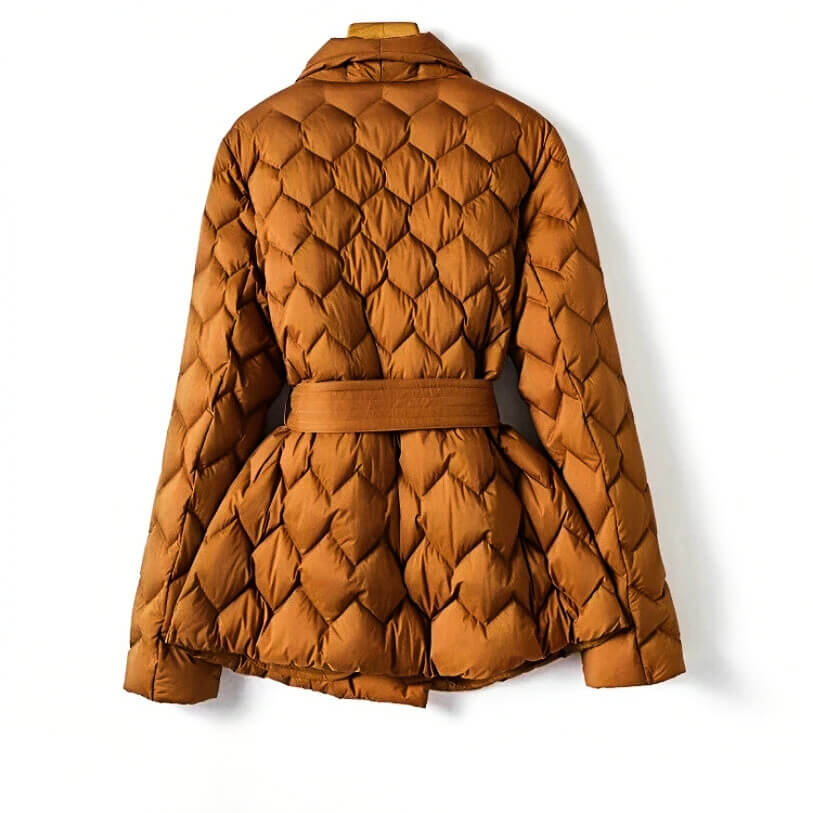Aurelia Textured Belted Puffer Jacket