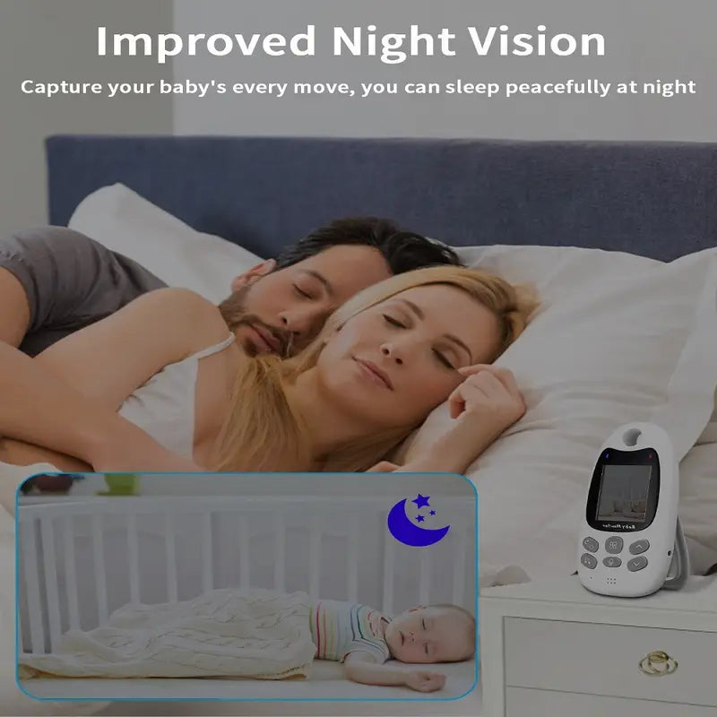 Wireless Video & Audio Baby Monitor with Night Vision and Two-Way Communication