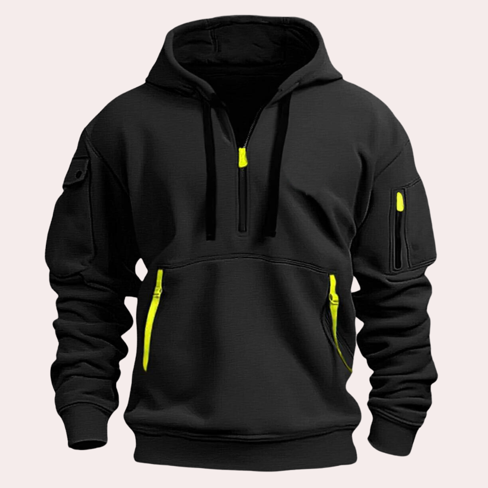 Tactical Half-Zip Utility Hoodie