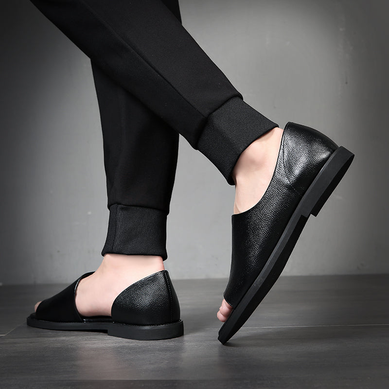 Amalfi Seaside Leather Sandals