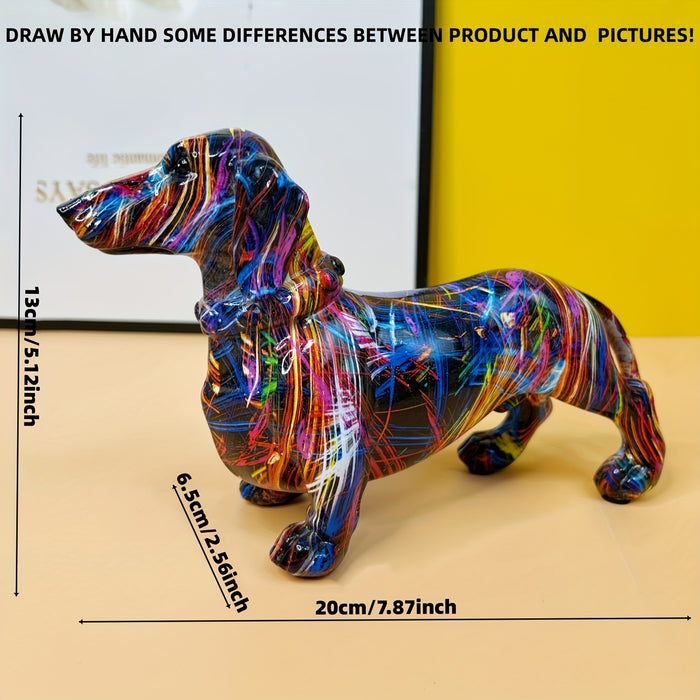 Colorful Dachshund Statue