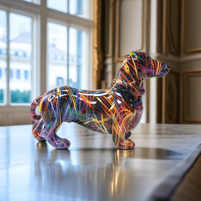 Colorful Dachshund Statue