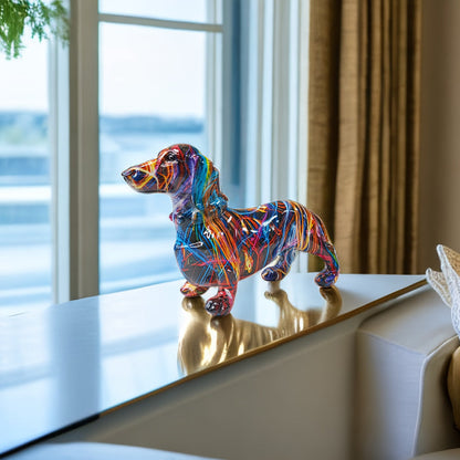 Colorful Dachshund Statue