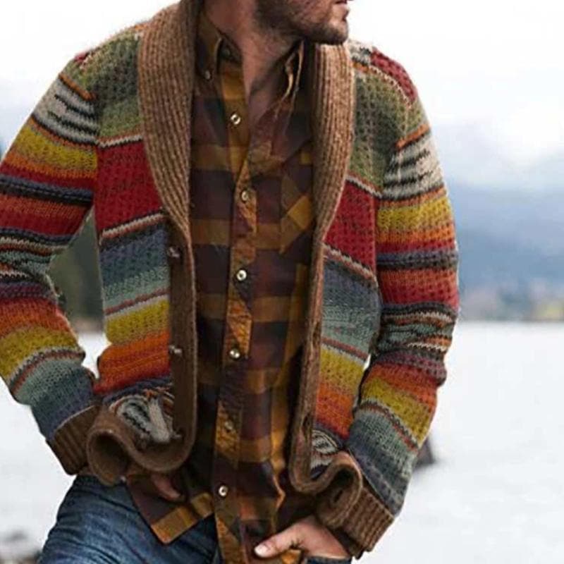 Marlow Striped Knit Cardigan