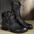 Heritage Leather Lace-Up Combat Boots