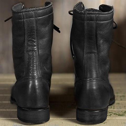 Heritage Leather Lace-Up Combat Boots