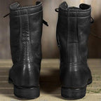 Heritage Leather Lace-Up Combat Boots