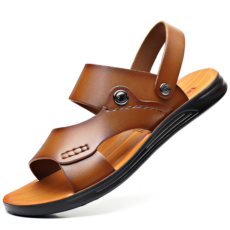 Marwick Leather Slide Sandals