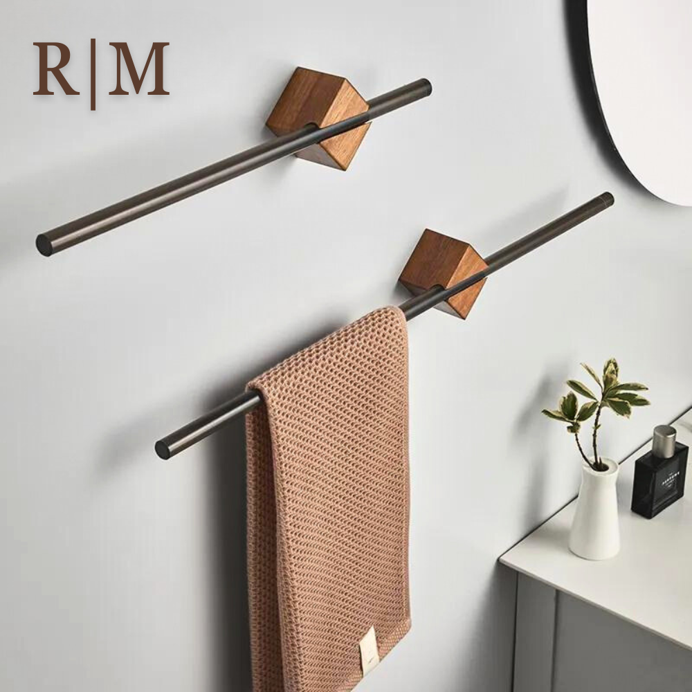 Mahogany Sliding Towel Rack