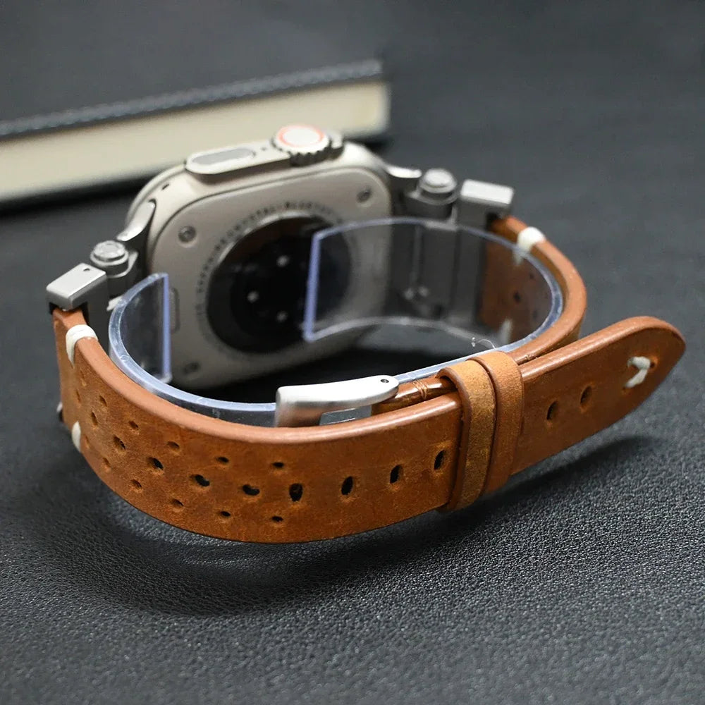 Luxury Leather Strap for Apple Watch – Timeless Style & Comfort