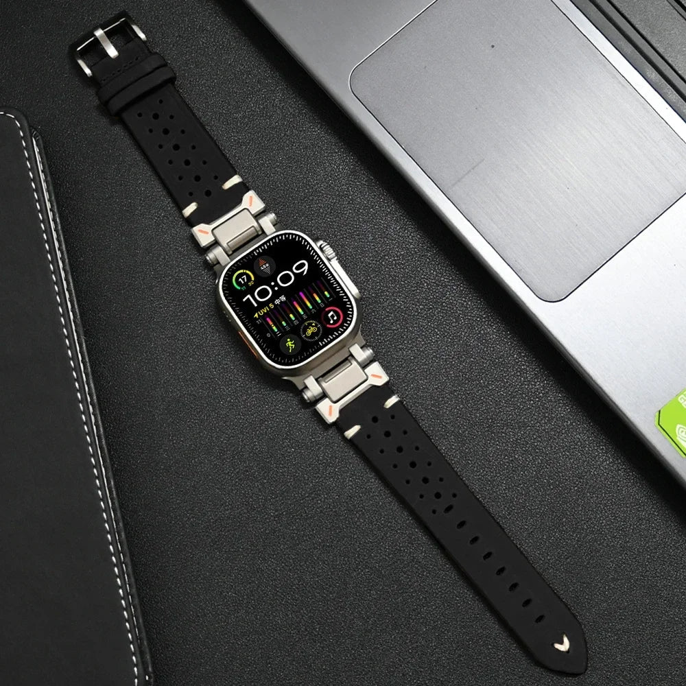 Luxury Leather Strap for Apple Watch – Timeless Style & Comfort
