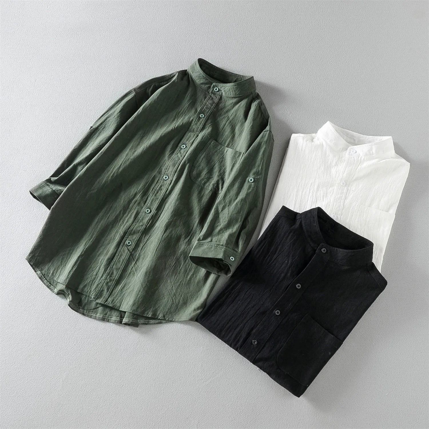 Santo Mandarin Collar Shirt