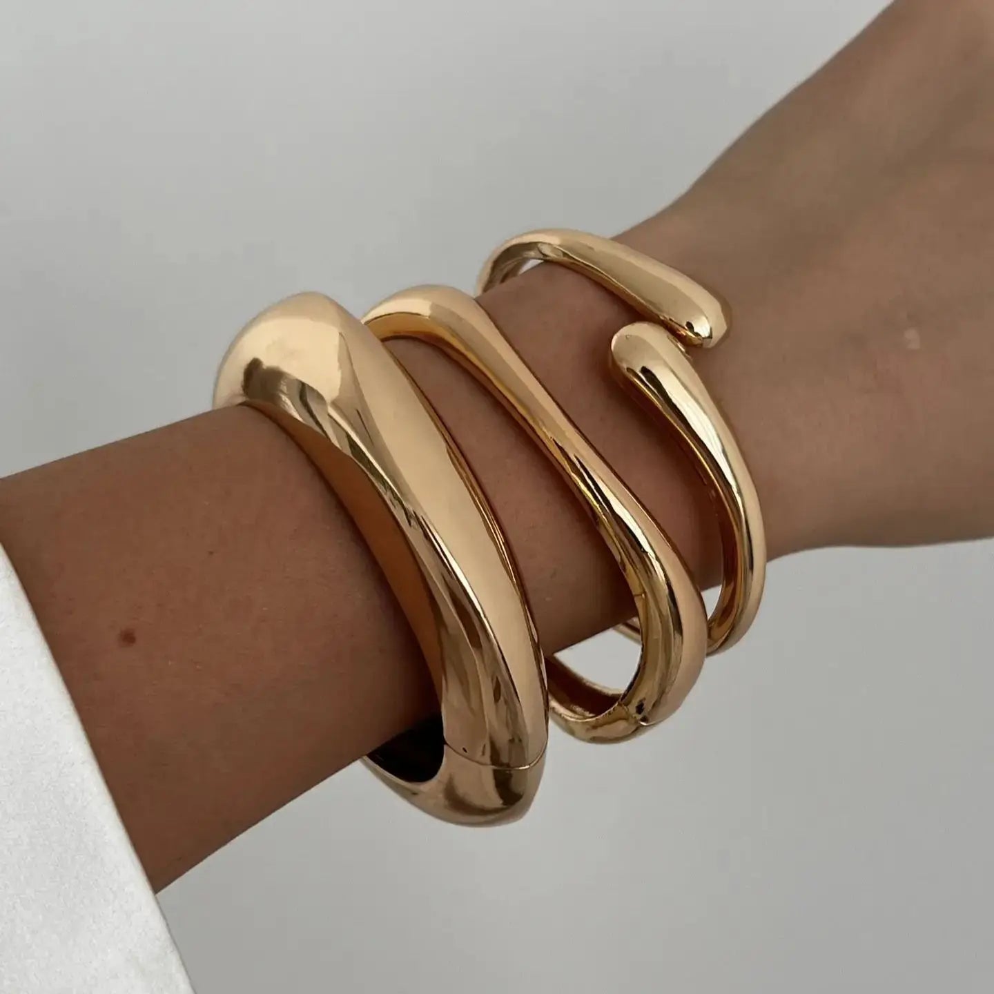 Sculpted Metal Statement Cuff Bracelet