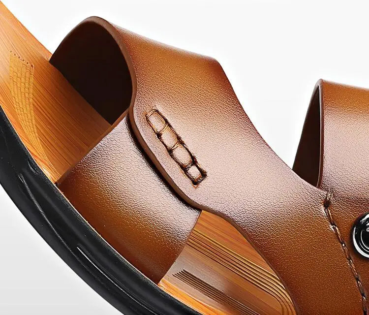 Marwick Leather Slide Sandals