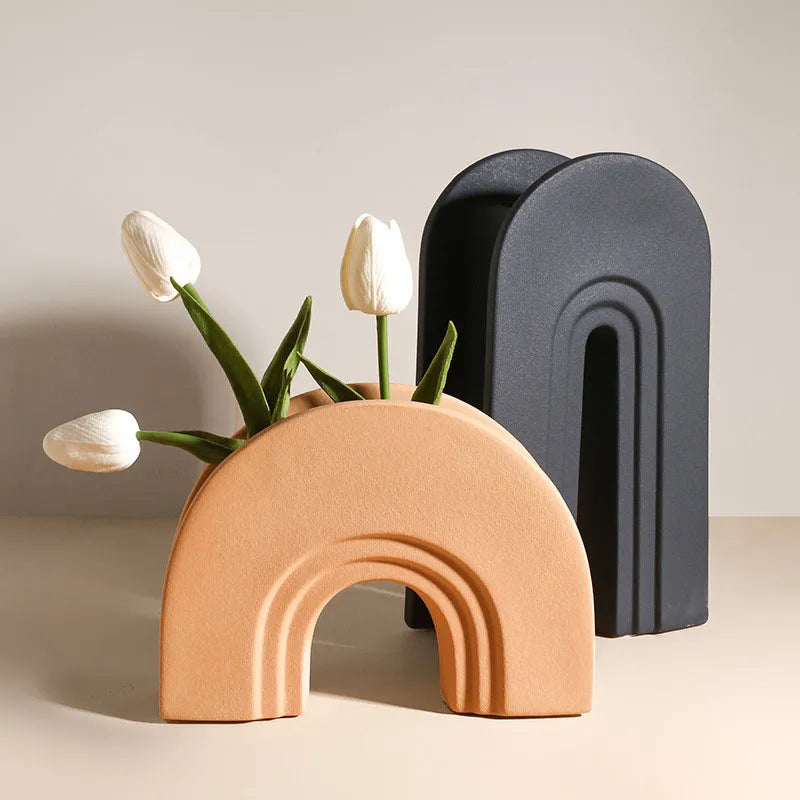 Modern Nordic Geometric Ceramic Vase